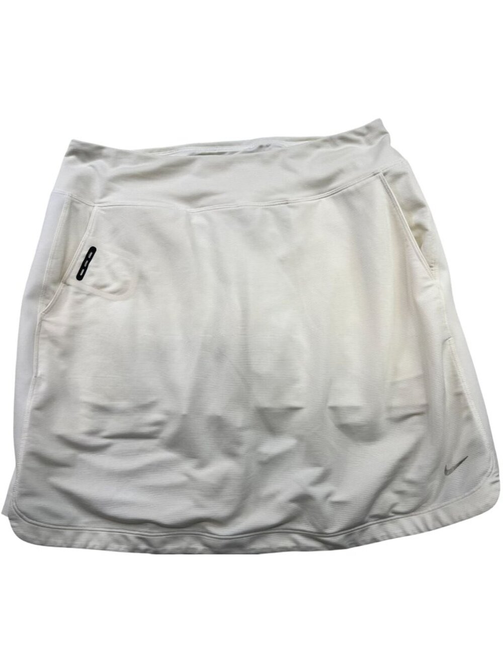 Nike Women's Golf Tour Performance Skort Flat Front Stretch Size M White Pockets
